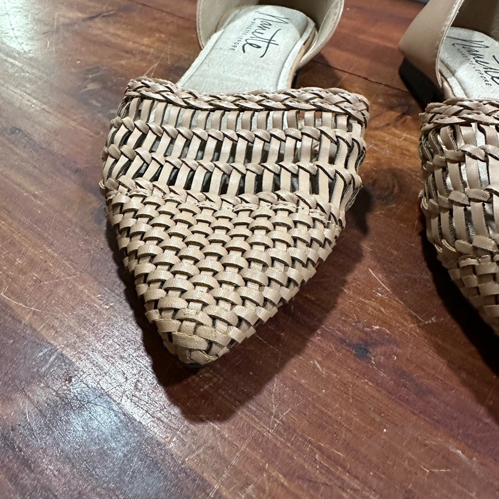 Women's Tan Woven Flats - Picture 5 of 12